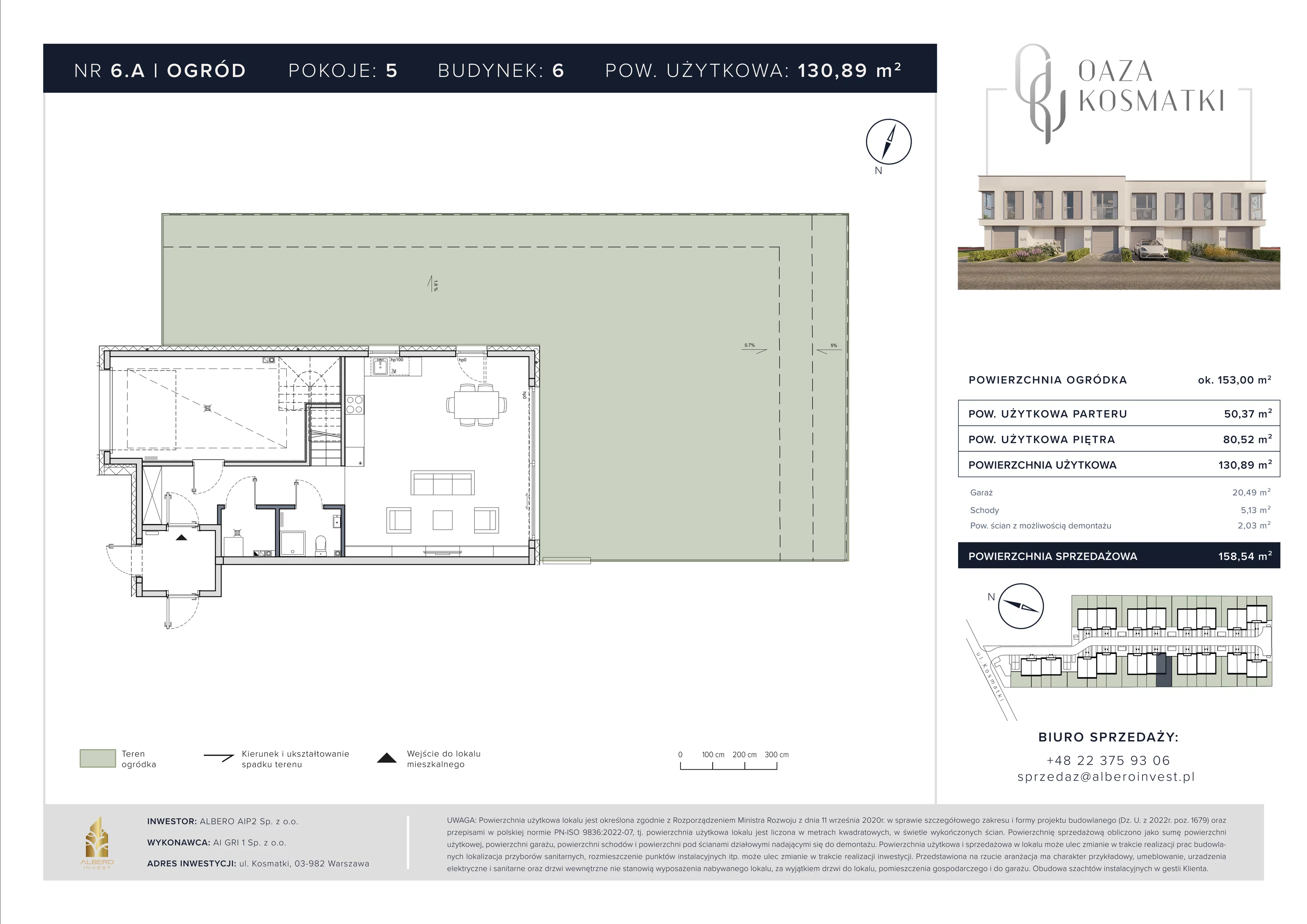 Dom 130,89 m², oferta nr 6.A, Oaza Kosmatki, Warszawa, Wawer, Gocław, ul. Kosmatki 32/34